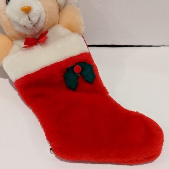 2/$20 𝅺Vintage dog plush Christmas stocking 13" - Picture 3 of 7